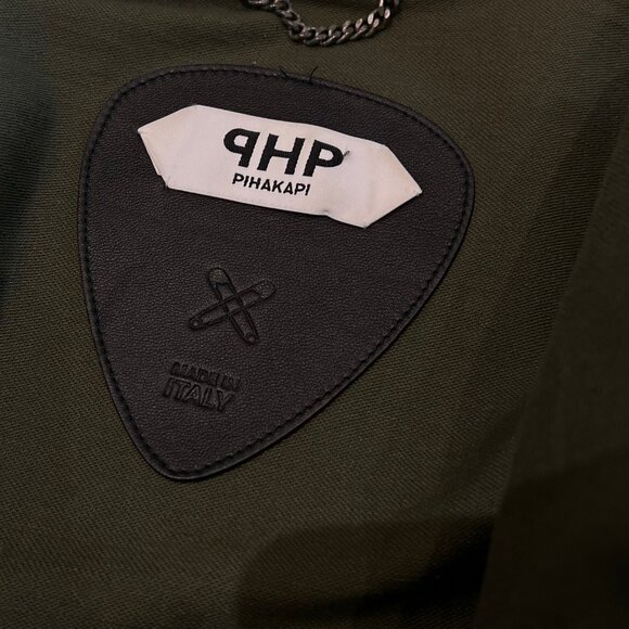 Pihakapi “Wanna Fight No More” Mixed-Media Leather & Wool Jacket - Picture 11 of 11